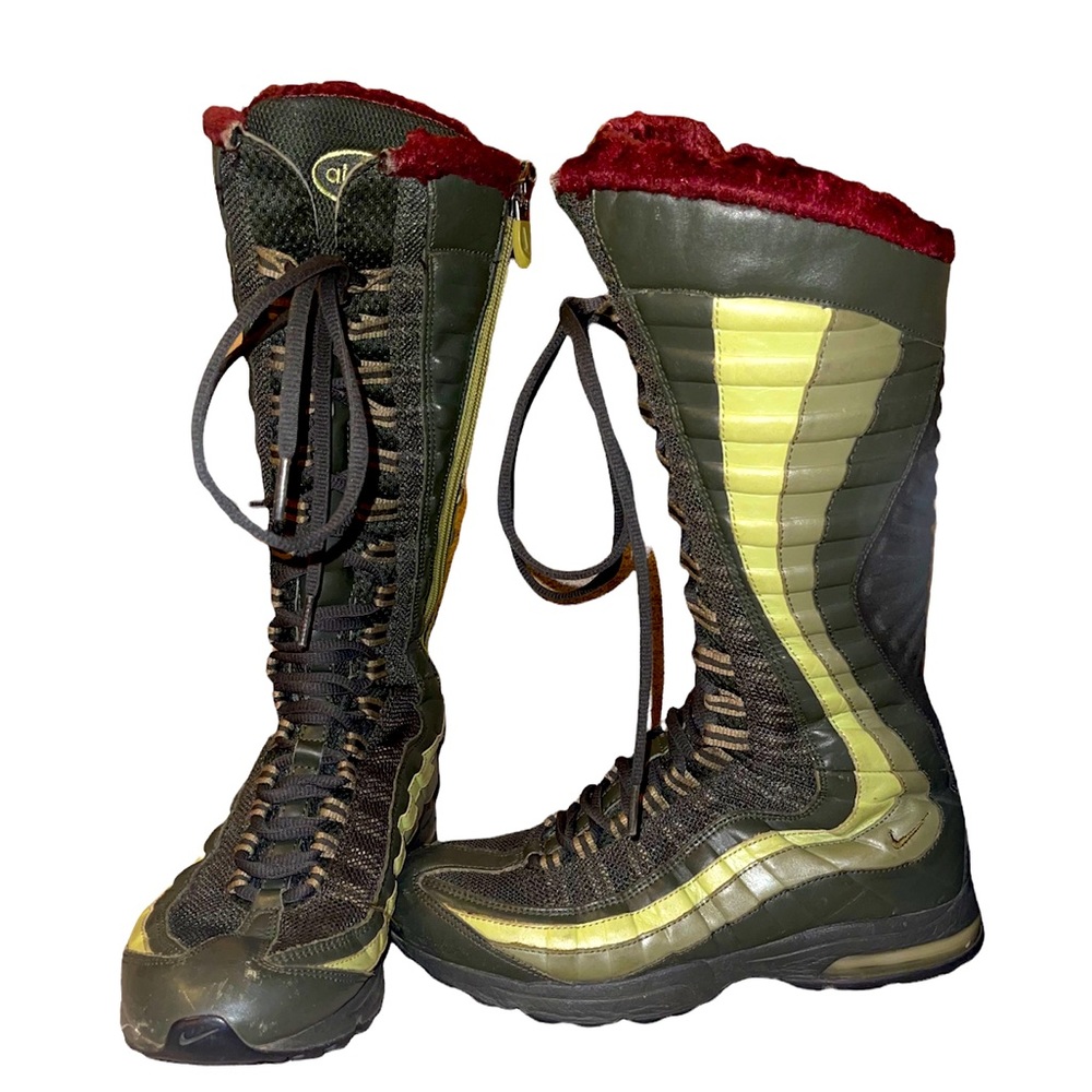 Nike Air Max 95 Zen Venti Tennis Shoes Sneakers Tall Fur Boots